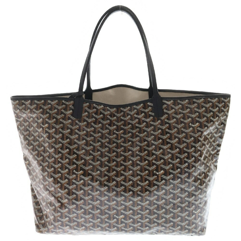 GOYARD Saint Louis GM Handbag Tote Shoulder Bag Black Brown - Picture 1 of 5